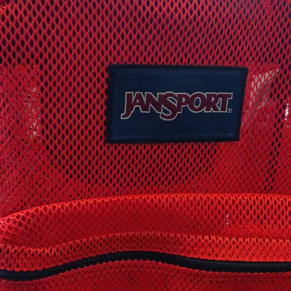 Jansport mesh red backpack bookbag - Picture 1 of 5